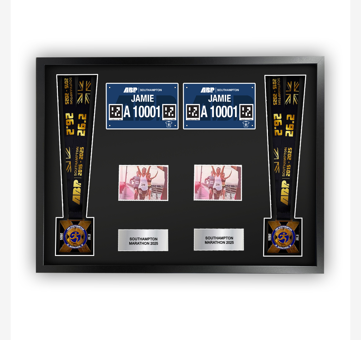 2025 Southampton Marathon Double Medal Framing Kit