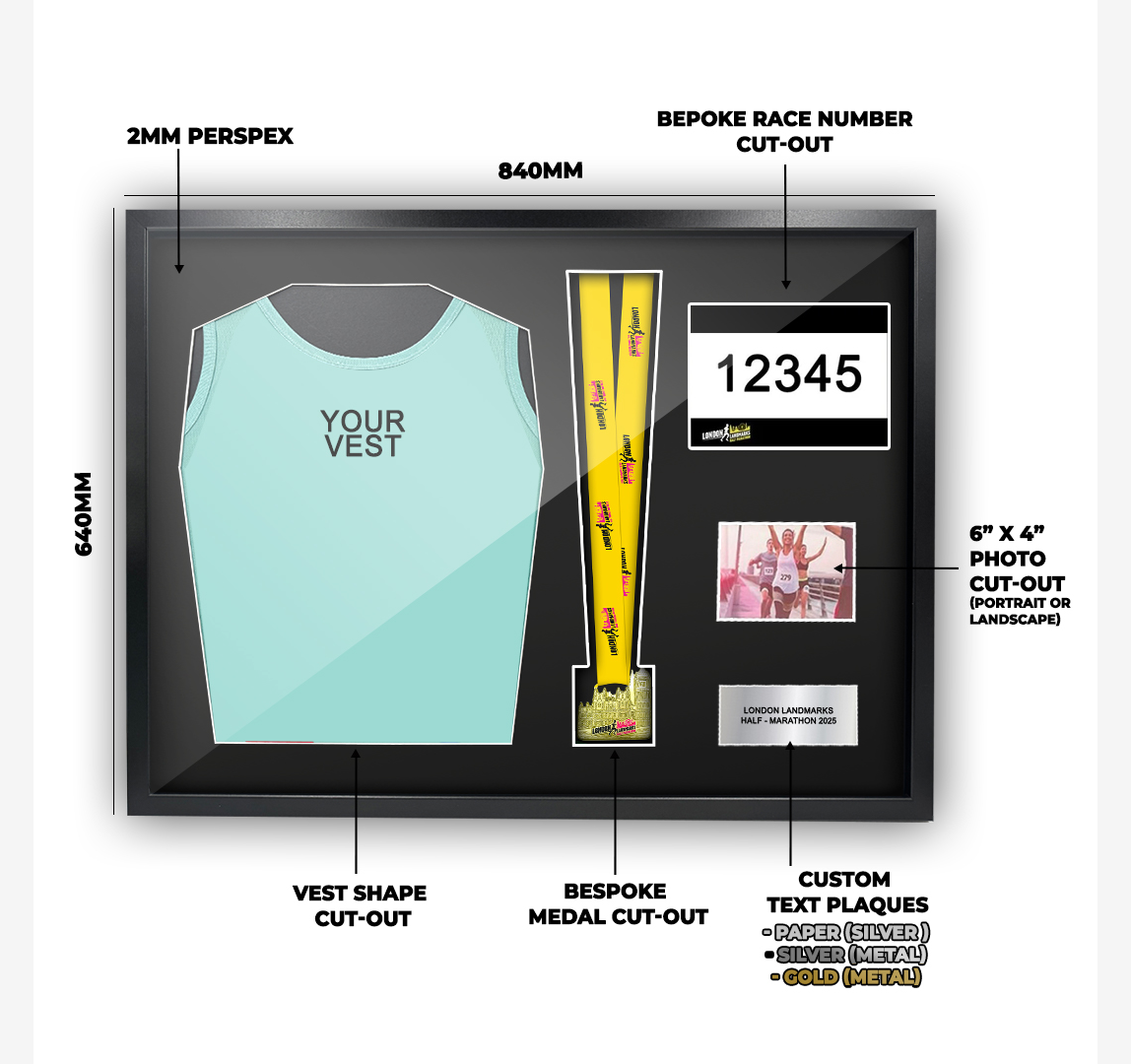 London Landmarks Half Medal and Vest Framing Kit